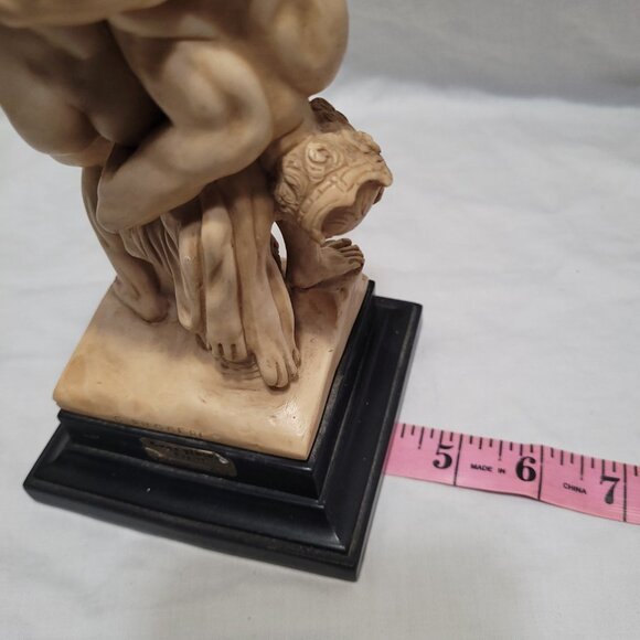 SOLD! G. Ruggeri Sculpture Italy Mythology Nude Hercules Diomedes Vintage 60's - Picture 16 of 16